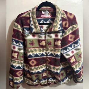Alfred Dunner Zip Up Fleece Jacket Size Peite Large